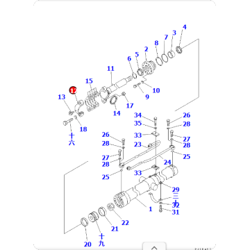 GD825A-2E0 knife blade lifting cylinder 707-66-65120