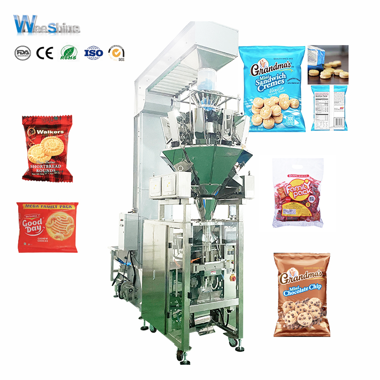 Biscuits verticaux automatiques Crips Machine d'emballage de bonbons doux et durs