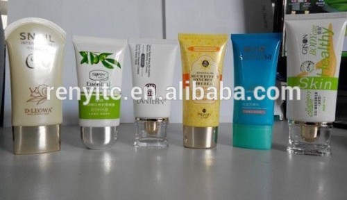 plastic cosmetic package tube for sunscreen cream,body lotion,toothpaste packaging