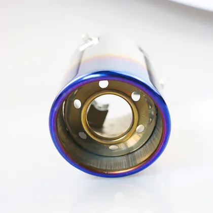 Burnt Blue B5 Exhaust Pipe Car Tailpipe Straight Outlet Remus