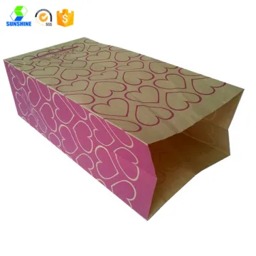 Customized kraft paper grocery bags