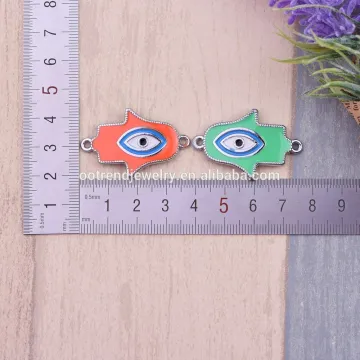 Colorful Evil eye hamsa charm bracelet jewelry to custom design