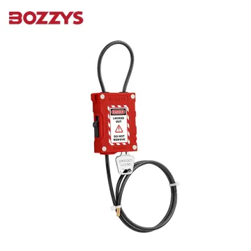 Custom Rustproof Rugged Adjustable Steel Cable Padlock for Industrial Lockout Tagout Equipment