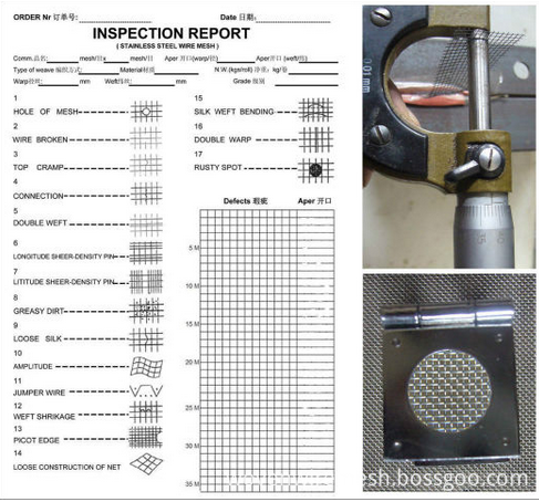 inspect report of wire mesh