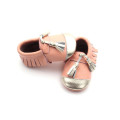 Newborn Baby Moccasins Tassel Unisex Genuine Leather Baby Moccasins Supplier