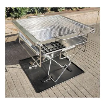 Portable Stainless Steel Charcoal BBQ Grill with Custom Logo and Modern Flame Safety Device