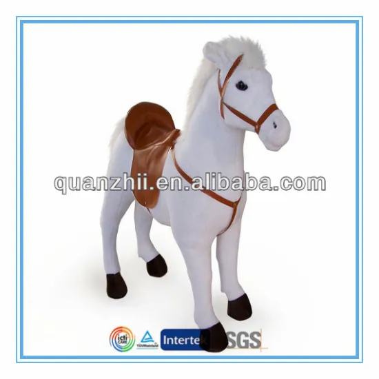 Stuffed toy plush standing horse