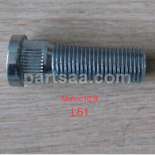 L51 knurled पहिया स्टड