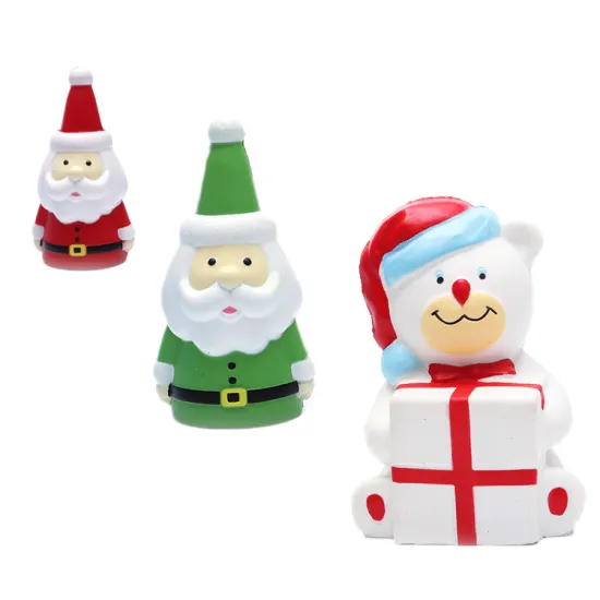 Custom Santa Claus PU Foam Slow Rising Stress Toy Christmas Gift