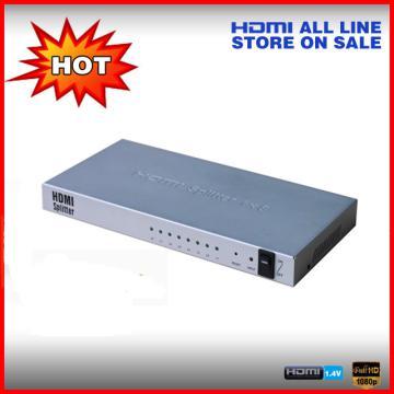 Hot 1.4v  HDMI splitter 1x8 3D 4KX2K