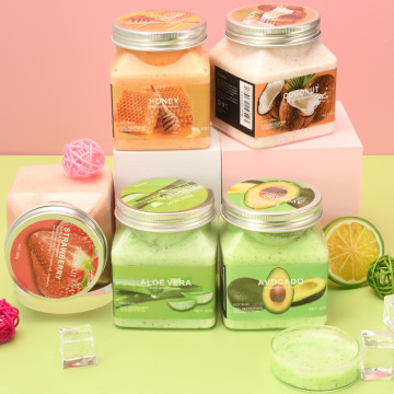 OEM Wholesale Custom Bulk Vegan Organic Fruit Body Scrub Whitening Exfoliant