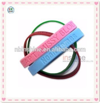 Pulseira de silício barata personalizada para promoção, pulseira de cadeia de silicone
