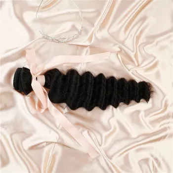 Virgin Cuticle Aligned Hair Human Hair Bundles Natural Color Deep Wave Malaysian Virgin Hair Bundle