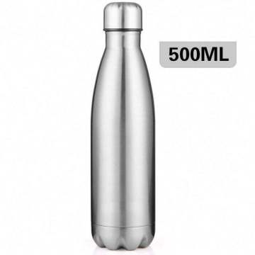 Customized Cola-Shaped 500ml Double Wall Thermal Vacuum Flask Stainless Steel Water Bottle
