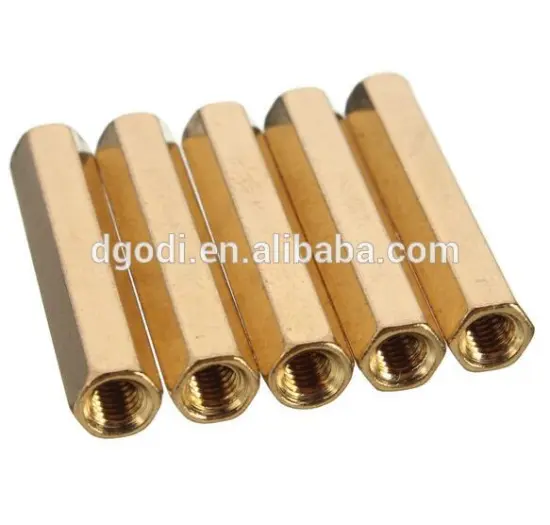 China high quality m3 25mm female thread brass hex standoff pcb pillar spacers