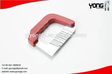 Red Handle Crinkle Cut Knife, manual potato chips cutter