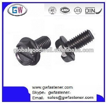 Hex Washer Head Slotted Machine Screw