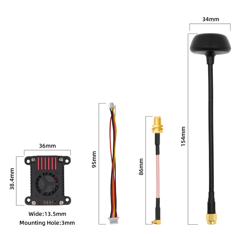 5.8G 3W VTX Long Range Video Transmitter 4