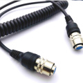 Customized Spring Coiled Cable With M12 Plug