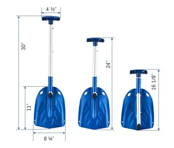 30-inch Utility Sport Snow Shovel with Adjustable Handle