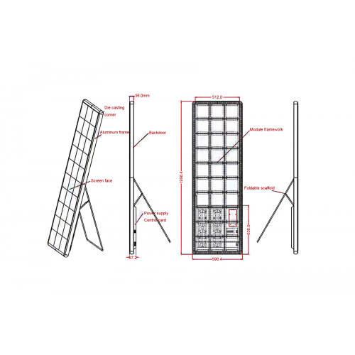 Low Power consumption indoor LED Poster standing