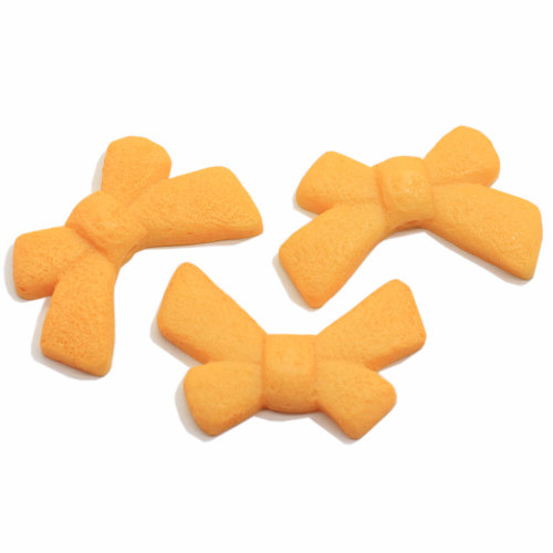 Chic Designs Flatback Bowknot Shape Biscuits Kawaii Food Cookies Charms per accessori fai da te Decorazioni per gusci di telefono