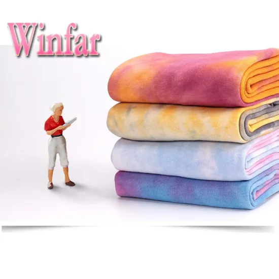 Tie Dye Single Jersey Knit Polyester Spandex Fabric