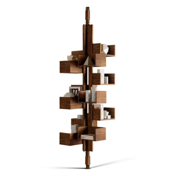 North American Black Walnut 360 Degree Rotating Bookshelf