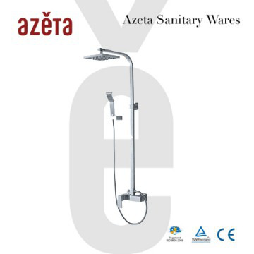 Cheap Bathroom Faucet Single Handle Brass Square Rain Shower Set