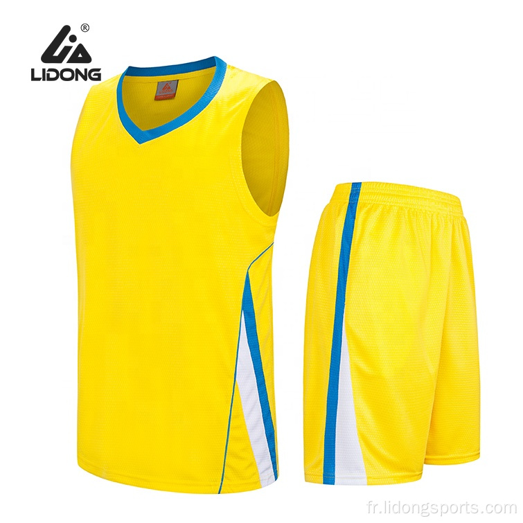 Conception d&#39;uniformes de basket-ball universitaire en gros