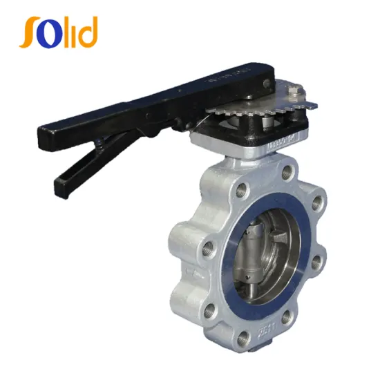 Carbon Steel Lug PTFE Gearbox B16.5 ASME 150 Butterfly Valve