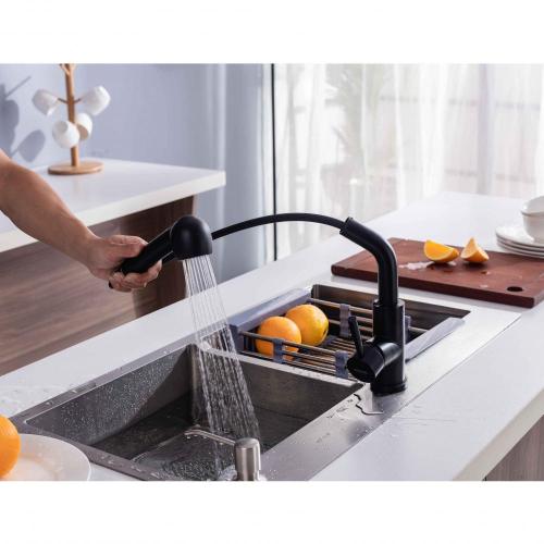 Black Kitchen Sink Faucets With Pull Out Sprayer