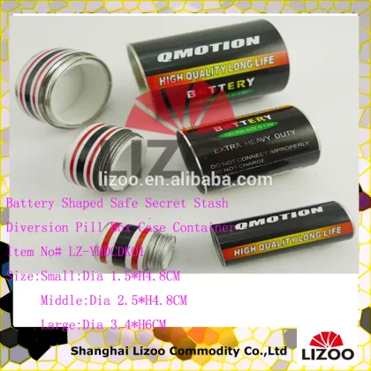 Battery Shaped Stash Pill Box Batteries Wholesale