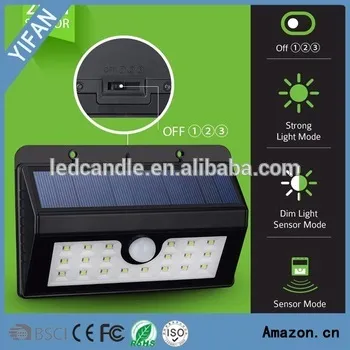300lm 20LED outdoor wall mounted solar sensor led light