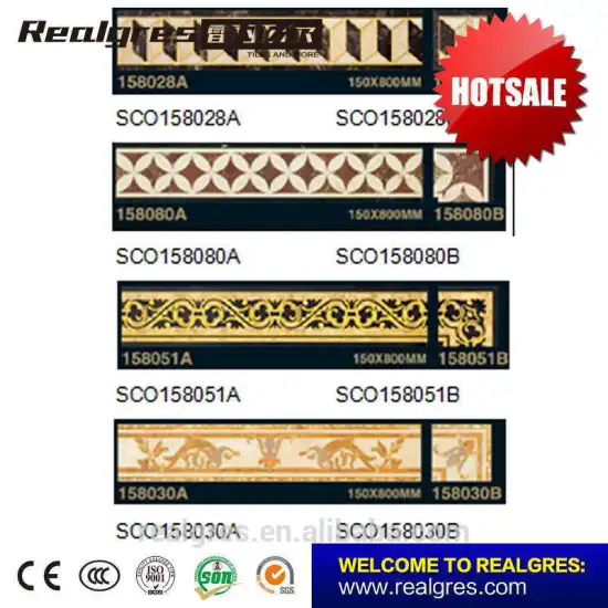 Newest top sell foshan marble border tiles lines design