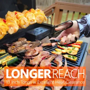 New Designed BBQ Grill Kitchen Outdoor Cooking 13 Inch PRO-Grade Tongs