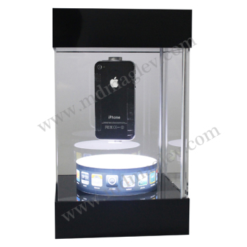 acrylic led magnetic floating display stand for cellphone, magnt levitating led iphone display stand