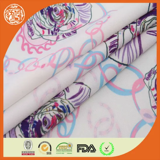 Top fashion printed thin chiffon fabric