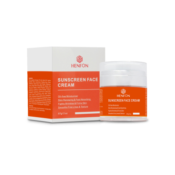 Yüksek kaliteli çinko oksit geniş spektrum SPF 50 ile yüz güneş kremi krem