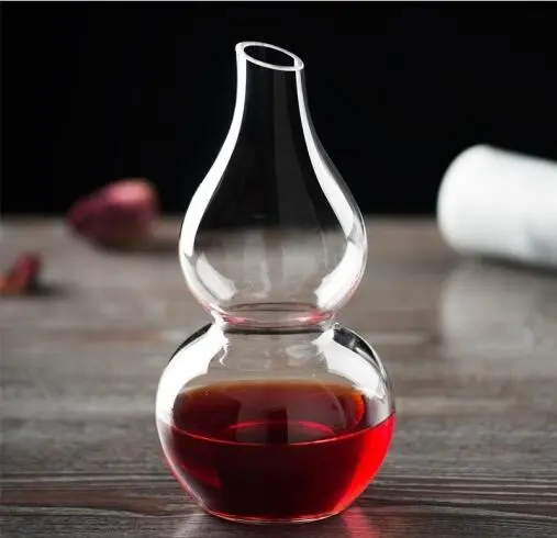 hand blown gourd shape glass wine decanter