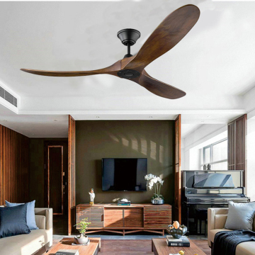 60 Inch DC Industrial Wooden Vintage Ceiling Fan with Remote Control