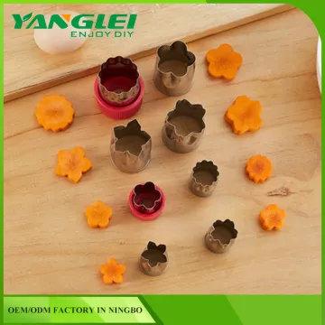 8pcs Stainless Steel Star Flower Shape Cake Vegetable Fruit Cutter Mold