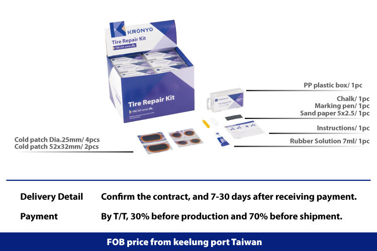 reparación de neumáticos de parche frío (parche de bicicleta fría) de kit de reparación de neumáticos para bicicletas