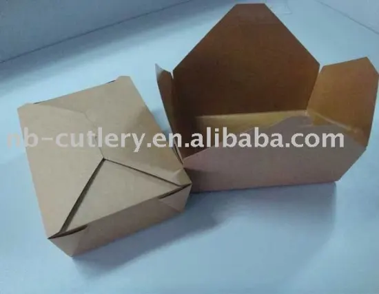 kraft paper take away food box lunch box