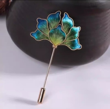 Handmade classical silk velvet flower brooch