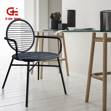 Wholesale Metal Frame Dining Armchairs for Home and Restaurant