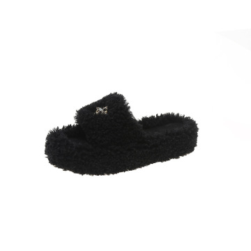 Slips Wanita Faux Fur Slipper Slip Soft Fur