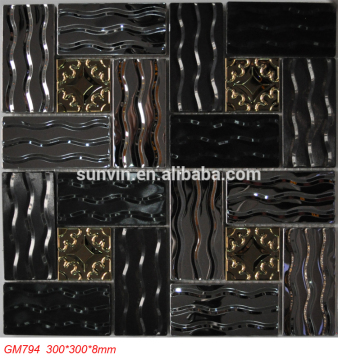 Square shaped stainless steel mosaic tles for kitchen