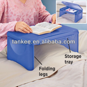 plastic folding desk lap desk with storage