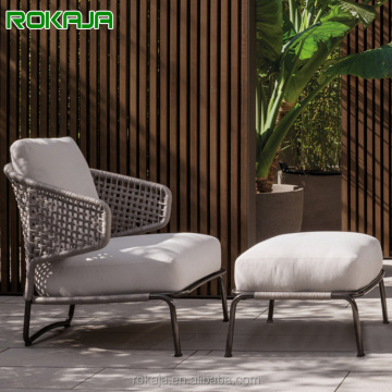 Ghế sofa ngoài trời của Rattan Wicker hiện đại cho Sân